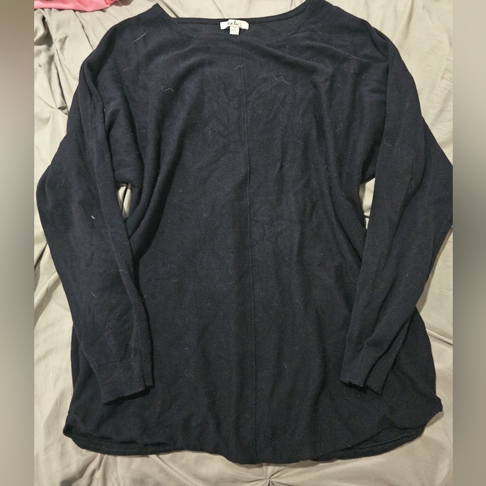 Women's Dark Navy Blue Long Sleeve Top / Sweater